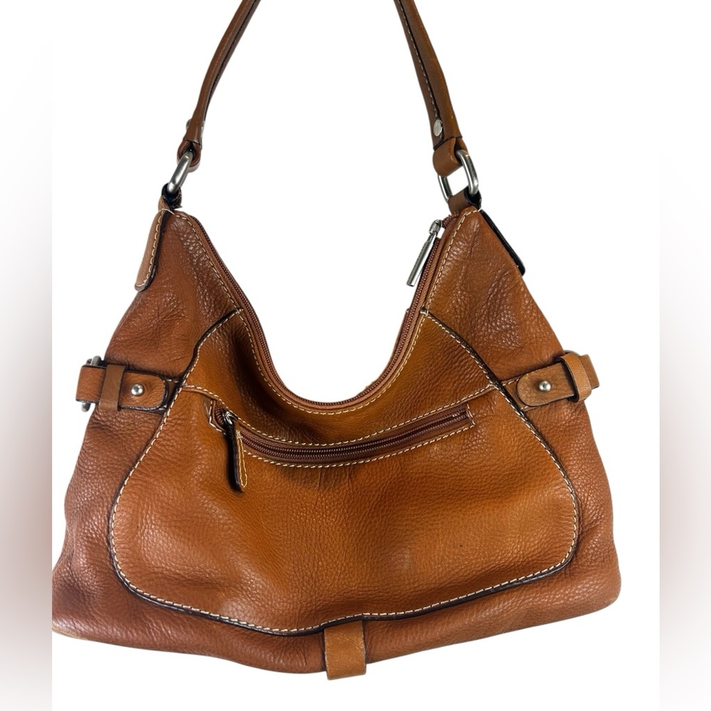 Giani Bernini Brown Leather Shoulder Bag - Picture 2 of 13